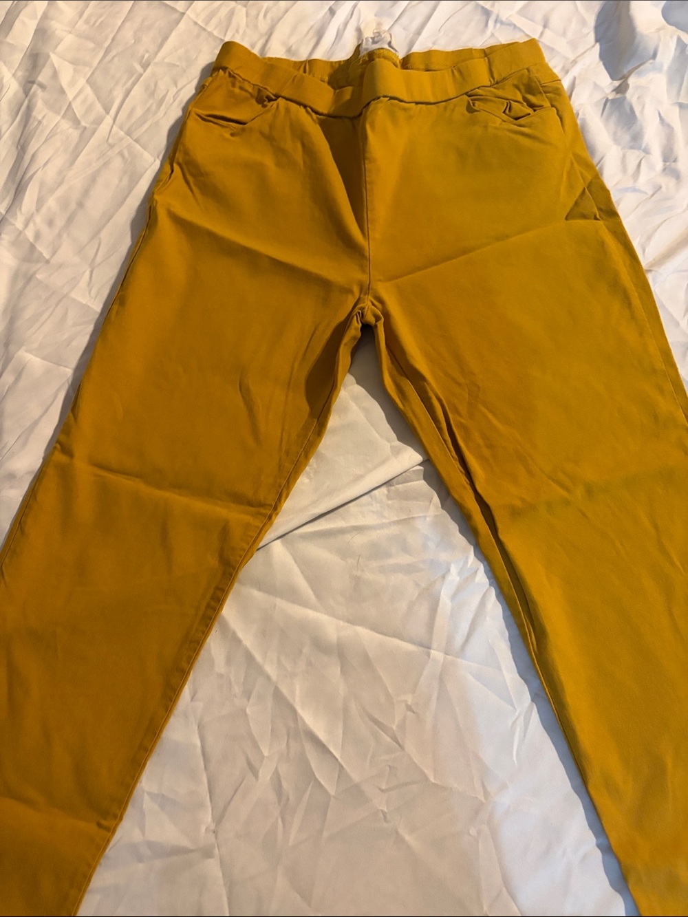 Women’s Mustard Slim Straight Pants